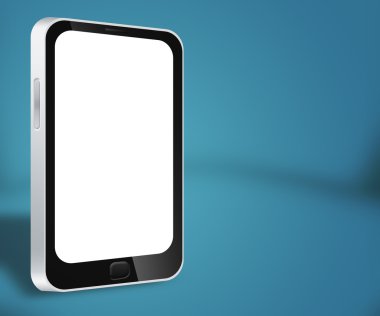 Smartphone mavi arka plan