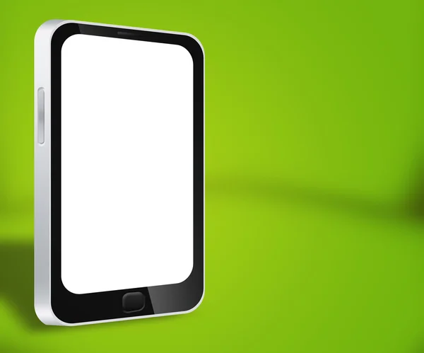 Smartphone yeşil arka plan — Stok fotoğraf