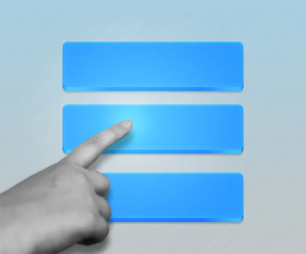 Three Blue Buttons — Stock Photo, Image