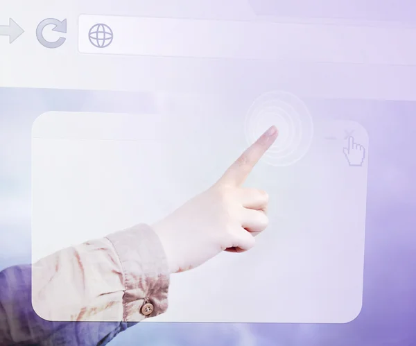 Finger Technology Web Touch — Stock Photo, Image