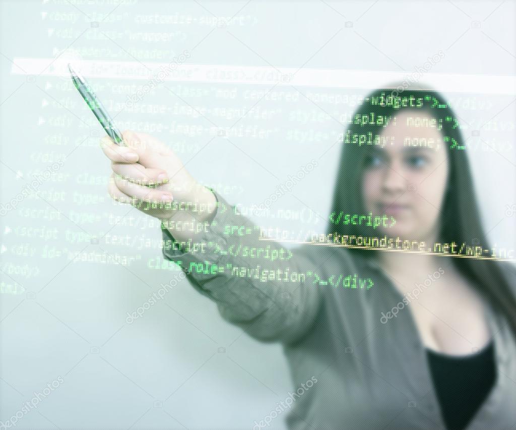 Businesswoman Shows html Code