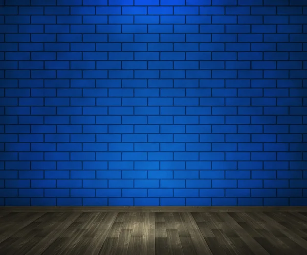 Fundo interior de tijolo azul — Fotografia de Stock
