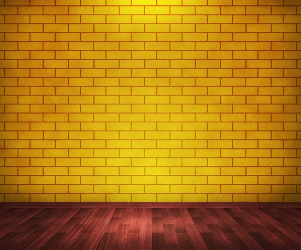 Yellow Brick Room Background — Stock Photo, Image