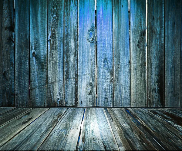 Blauwe houten vloer achtergrond — Stockfoto