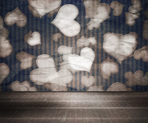 Vintage liefde interieur kamer achtergrond — Stockfoto