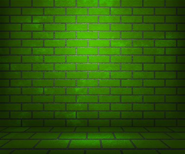 Green Brick Stage Background