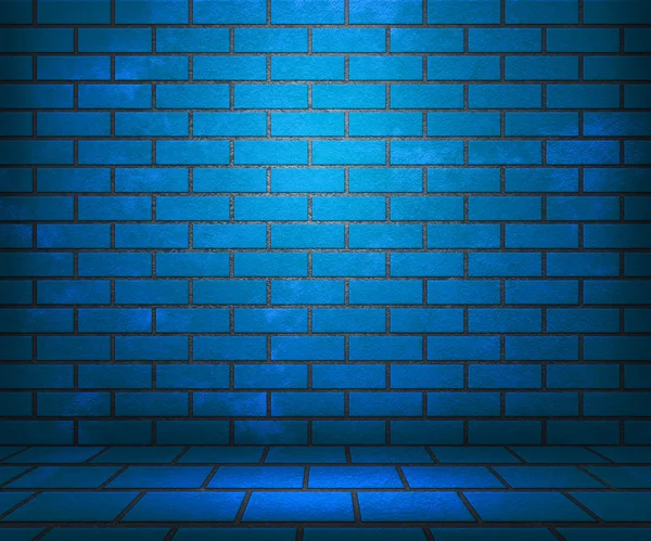 青い煉瓦舞台背景 — ストック写真