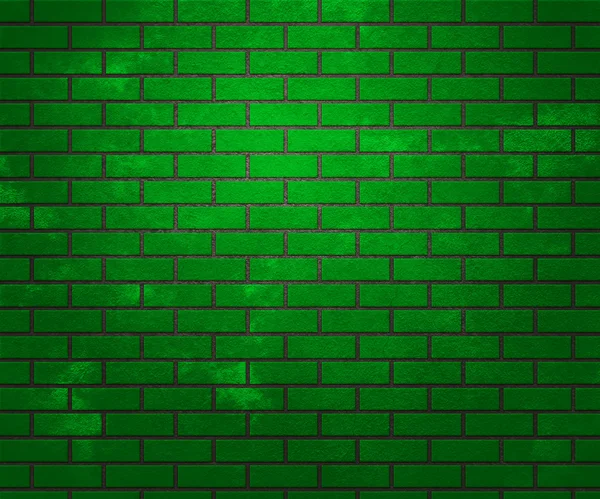 Muro di mattoni verde — Foto Stock