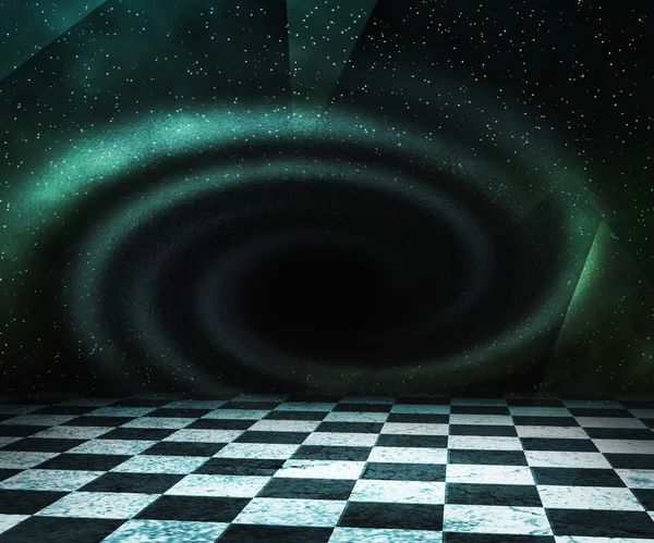 Černá díra abstraktní scéně pozadí — Stock fotografie