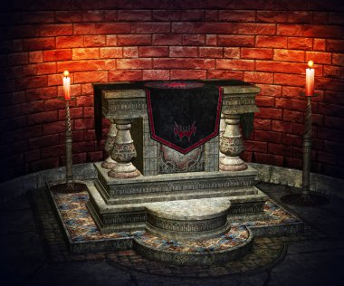 Gothic Altar Interior Background