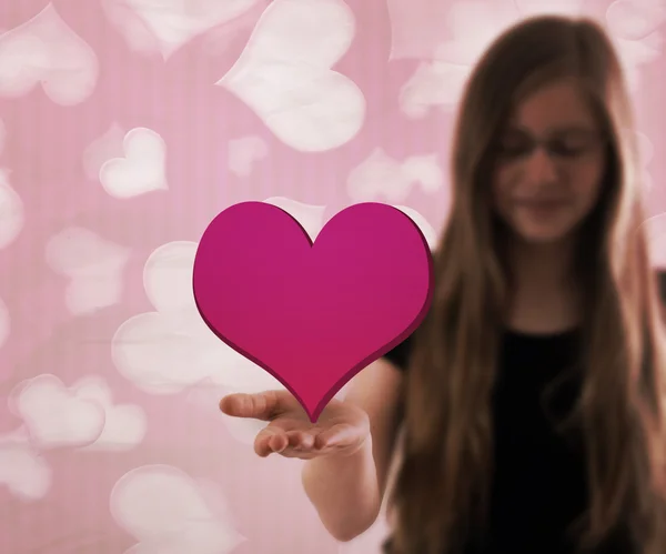 Amore sulla mano — Foto Stock