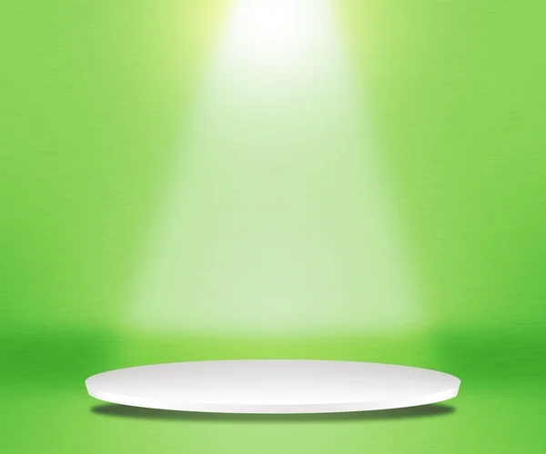 Round Podium Green Background — Stock Photo, Image