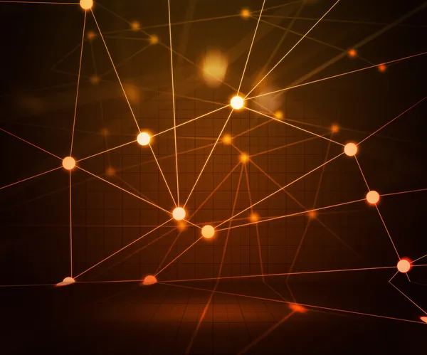 Orange Network Stage Background — Stock Photo, Image