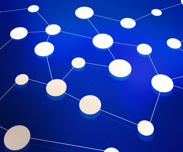 青いネットワークの背景 — ストック写真