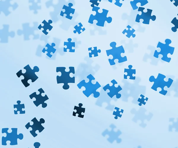 Kék puzzle háttér — Stock Fotó