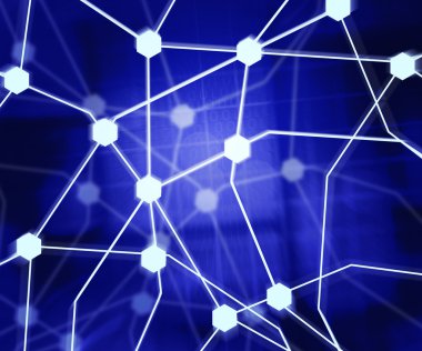 Internet mavi arka plan