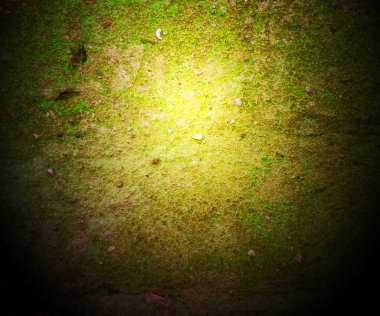 Grunge yeşil duvar koyu arka plan