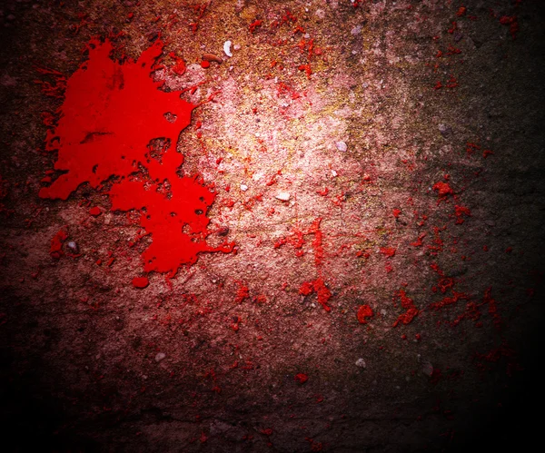 Karanlık grunge duvarda kan — Stok fotoğraf