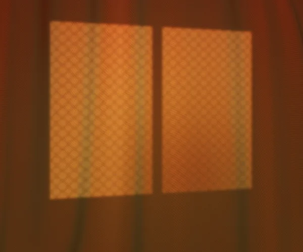 Venster lichten studio oranje achtergrond — Stockfoto
