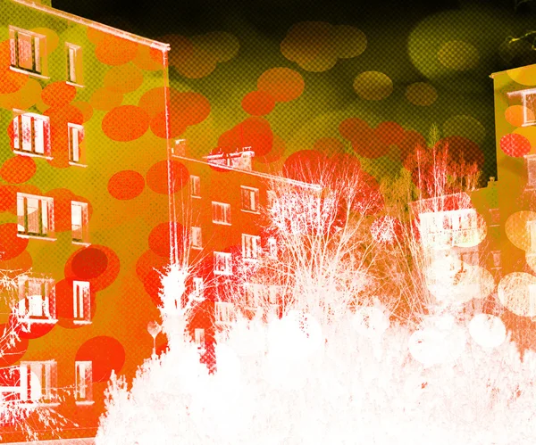 都市の抽象的なオレンジ色の背景 — ストック写真