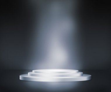 Gümüş podyum Spot arka plan