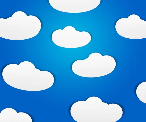 蓝色背景上的云 — 图库照片