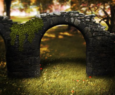fantasy arka plan taş kemer