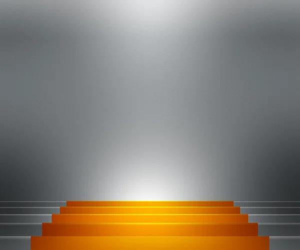 Guld trappor spotlight bakgrund — Stockfoto