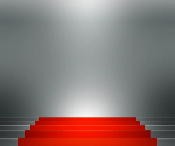 Red Stairs Spotlight Backdrop — Stock Photo, Image