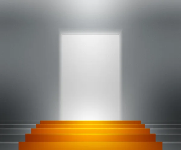 Gold Stairs Spotlight Background — Stock Photo, Image