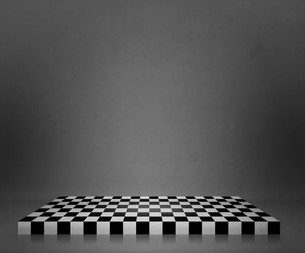 Gray Chessboard Stage Background — Stock Photo, Image