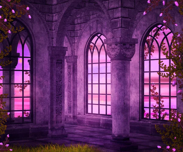 Castle Interior Fantasy Backdrop — Stock Photo, Image