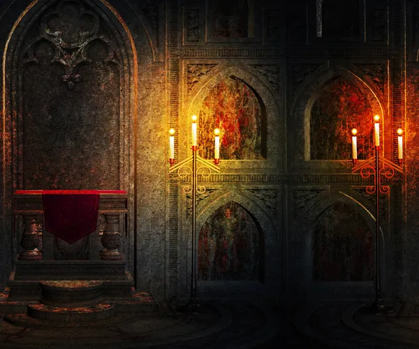 Gothic Palace Interior Background — Stock Photo, Image