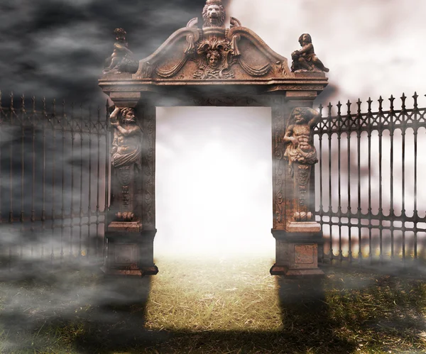 Brama Gotycka fantasy tło Zdjęcia Stockowe bez tantiem