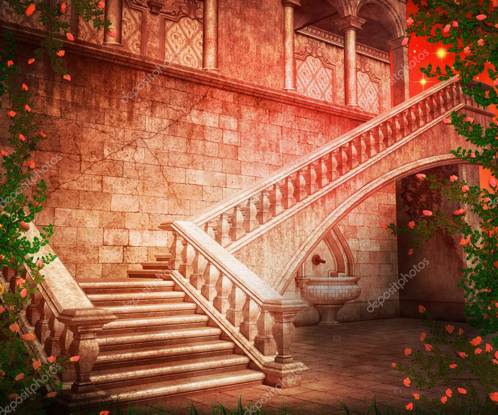 Escaleras Castillo Fantasía Fondo: fotografía de stock © BackgroundStor