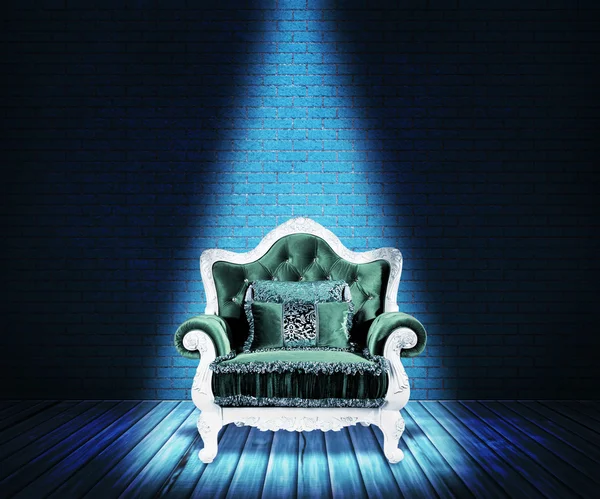 Blue Sofa Interior Backdrop — Stock Photo, Image