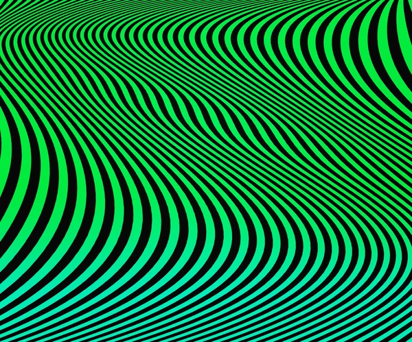 Зеленые волновые полосы — стоковое фото
