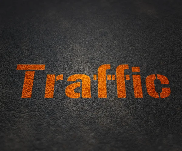 Orange Traffic word — Stock Photo, Image