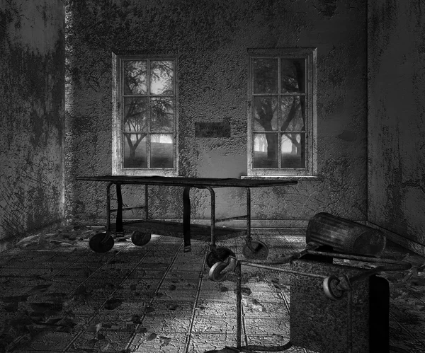 Dark Asylum Scary Interior — Stock Photo, Image