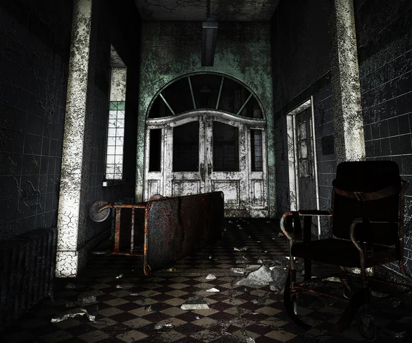 Dark Asylum Interior — Stock Photo, Image