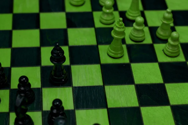 Green Chess Game — Stock Photo, Image