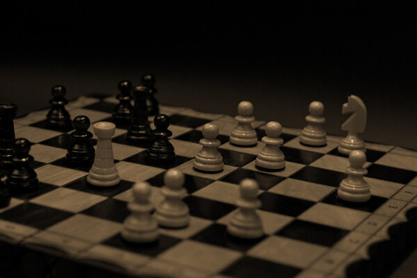Chess Sepia Retro Image