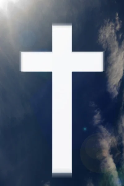 White Christian Cross — Stock Photo, Image