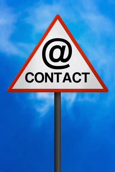 Contact Traffic Sign — Stock Photo, Image