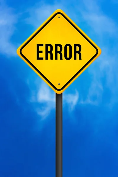 Señal de tráfico de error — Foto de Stock