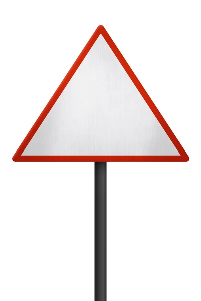 Znak drogowy na białym tle — Zdjęcie stockowe