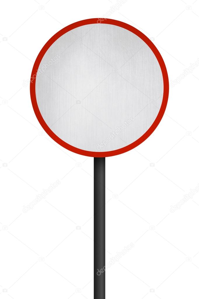 Isolated Blank Road Sign