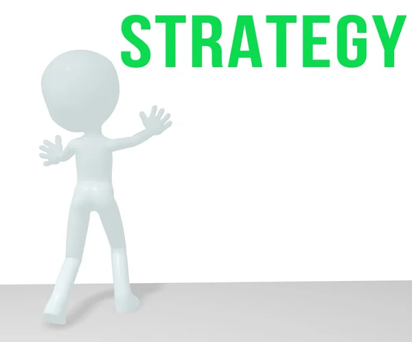 Figurína s strategie znamení — Stock fotografie