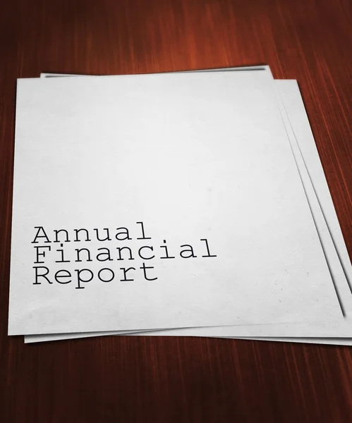 Jahresfinanzbericht — Stockfoto