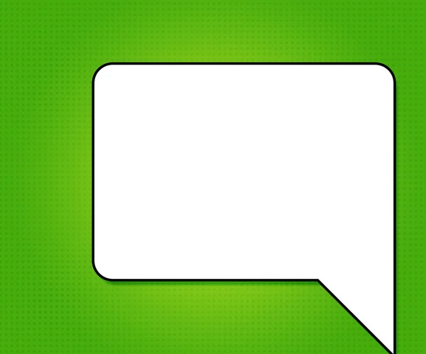 Comic Speech Bubble Fundo Verde — Fotografia de Stock